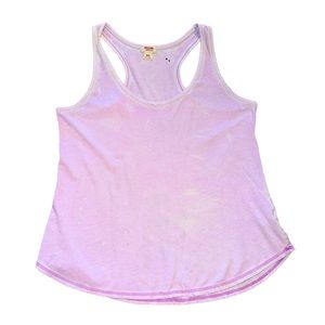 Women’s Bright & Light Purple Distressed Racerback Tank Top. Size Medium.